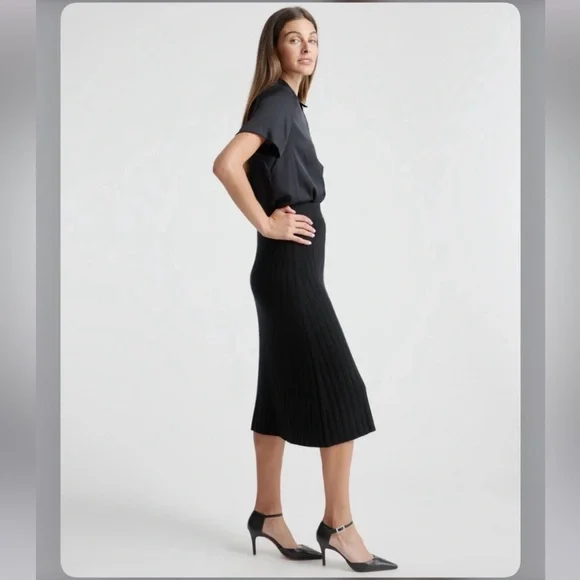 Quince Mongolian Cashmere Midi Skirt - Picture 5 of 13